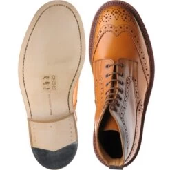 Stow Brogue Boots -Prestige Shoe Shop trickers stow in acorn calf 3